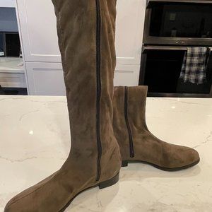 Ron White Brown Stretch Eco Suede Boot Size Euro 40/US 9.5 NEW